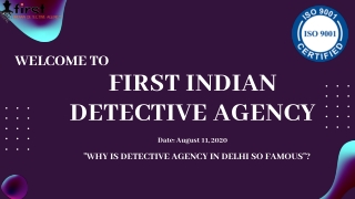 WHY IS DETECTIVE AGENCY IN DELHI SO FAMOUS?