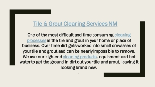 Tile & Grout Cleaning Services NM