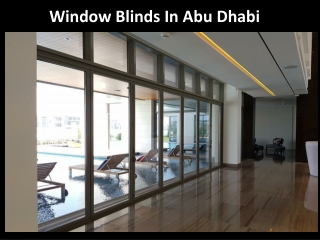 Window Blinds In Abu Dhabi