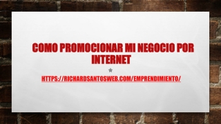 como promocionar mi negocio por internet