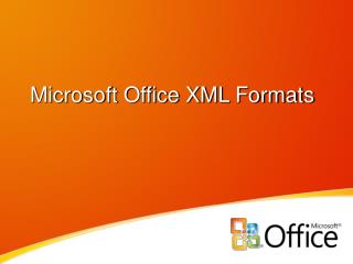 Microsoft Office XML Formats