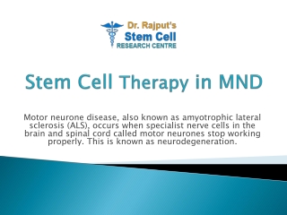 stem cell therapy in Motor Neuron Disease (MND)