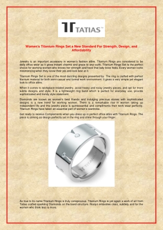 Women's Titanium Rings Set a New Standard For Strength, Design, and Affordability