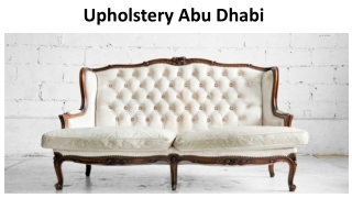 Upholstery Abu Dhabi