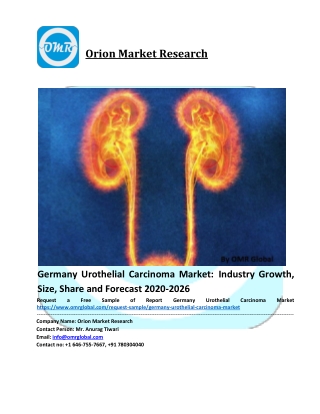 Germany Urothelial Carcinoma Market: Global Industry Analysis, Size, Share, Growth, Trends and Forecast to 2026