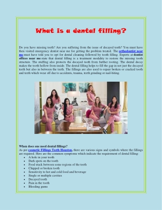 What is a dental filling?