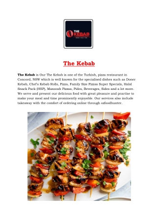 5% off - The Kebab Concord Menu Turkish takeaway, NSW