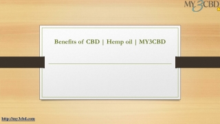 Benefits of MY3CBD