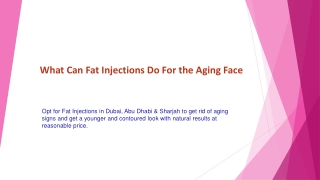 What Can Fat Injections Do For the Aging Face