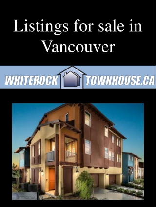 Listings for sale in Vancouver