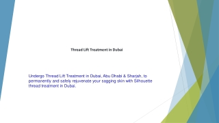 Thread Lift Treatment in Dubai