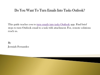 Do You Want To Turn Emails Into Tasks Outlook?