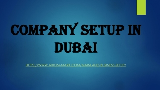 Company Setup in Dubai