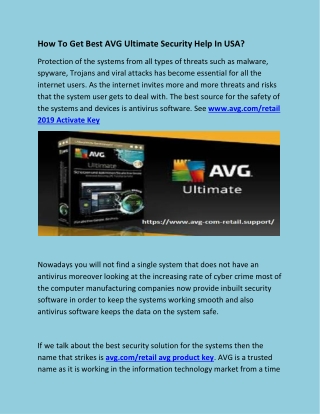 How To Get Best AVG Ultimate Security Help In USA?