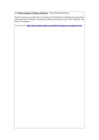 Get Best Instagram Follower Software - Social Media Marketing