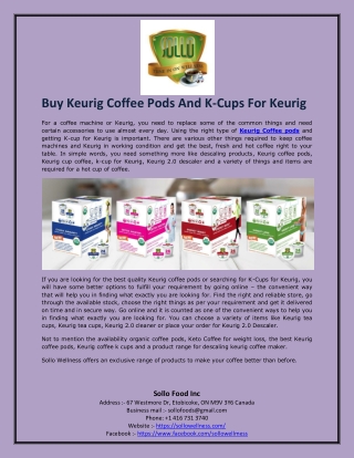 Buy Keurig Coffee Pods And K-Cups For Keurig