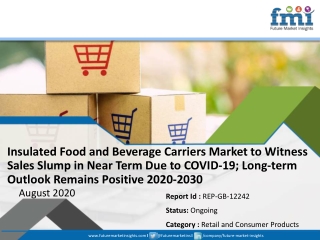 Insulated Food and Beverage Carriers Market to Suffer Slight Decline in 2020, Efforts to Mitigate Coronavirus-related Di