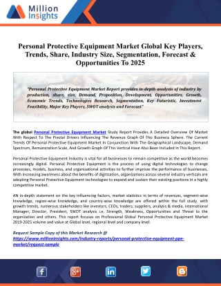 Personal Protective Equipment Market 2026: Global Size, Key Companies, Trends, Growth And Regional Forecasts Research