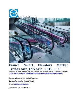 France Smart Elevators Market Trends, Size, Forecast - 2019-2025