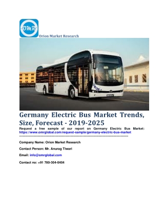 Germany Electric Bus Market Trends, Size, Forecast - 2019-2025
