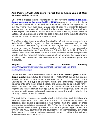Asia-Pacific (APAC) Anti-Drone Market Report by P&S Intelligence