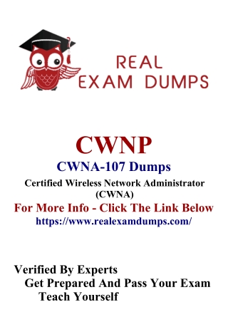 Latest CWNP CWNA-107 Dumps  Latest CWNA-107 Exam Questions| Realexamdumps.com