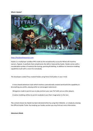 Hytale game overview