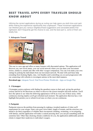 Travel apps to download