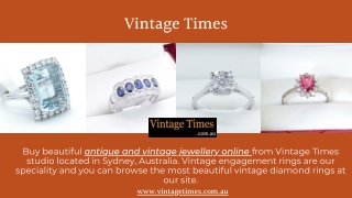 Beautiful antique and vintage Rings online Vintage Times