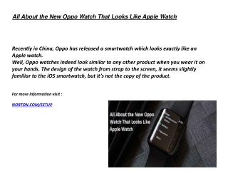 All About the New Oppo Watch That Looks Like Apple Watch