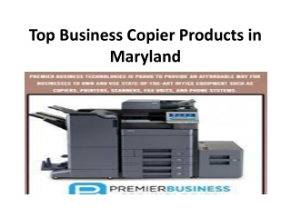 Top Business Copier Products in Maryland