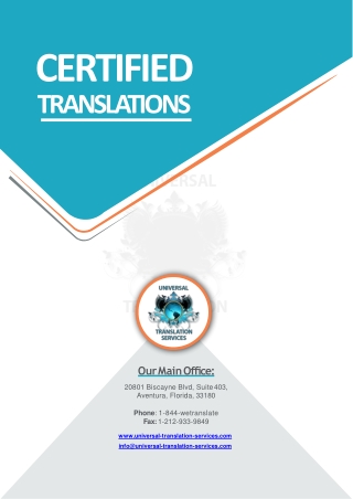 About certified translations