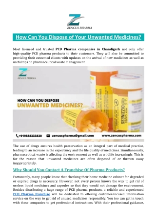 How Can You Dispose of Your Unwanted Medicines?