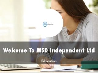 Detail Presentation About MSD Independent Ltd