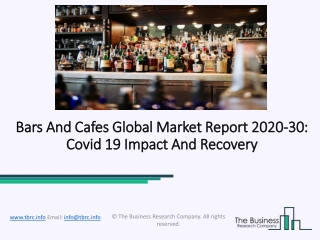 Global Bars And Cafes Market Opportunities And Strategies To 2030