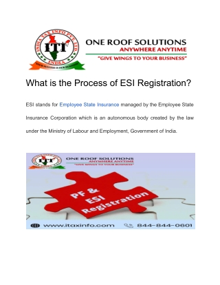 Process of ESIC Registration By INDIA TAX