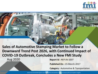 Automotive Stamping Market Sales to Flatten Due to COVID-19 Pandemic; Key Market Players to Redesign Developmental Strat