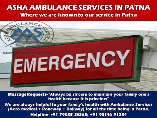 Choose Advanced ICU Adopted Ambulance Service from Patna | ASHA