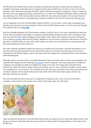 12 Reasons You Shouldn't Invest in bts dolls