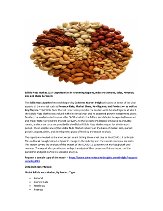 Edible Nuts Market