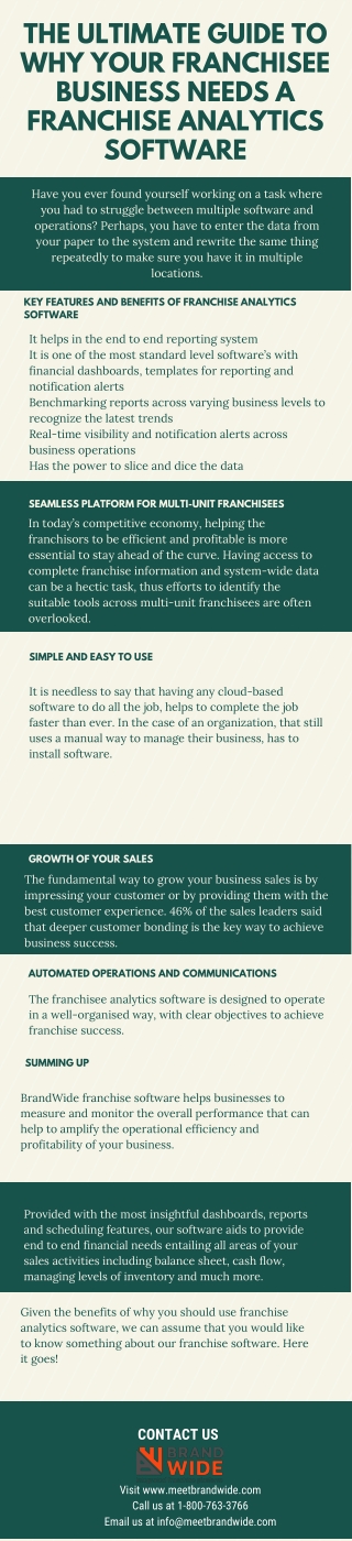 The ultimate guide to why your franchisee business needs a franchise analytics software