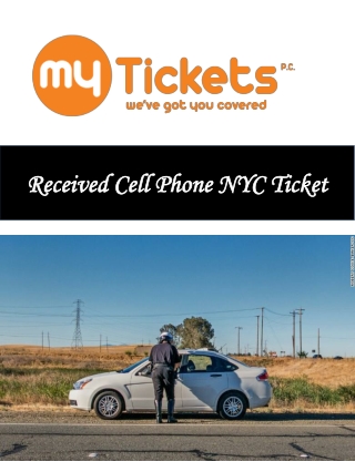 Received Cell Phone NYC Ticket