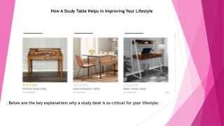 How a Study Table Helps in Improving Your Lifestyle