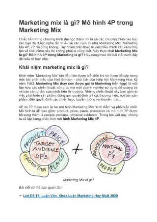 Marketing mix là gì? Mô hình 4P trong Marketing Mix - Luận Văn 99