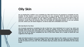 Oily Skin