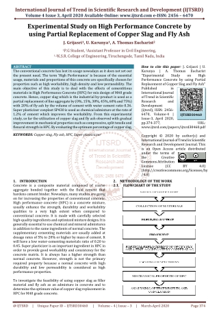 Experimental Study on High Performance Concrete by using Partial Replacement of Copper Slag and Fly Ash