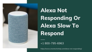 Alexa Not Responding 1-8007956963 Alexa Slow to Respond -Call Anytime