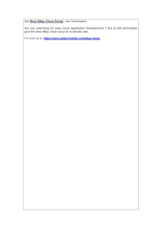 Get Best EBay Clone Script - Ais Technolabs