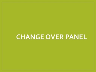 Change Over Panel in Tanzania