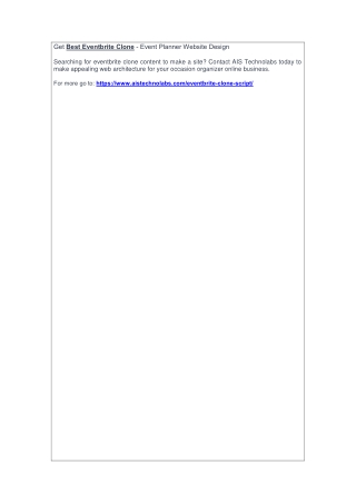 Get Best Eventbrite Clone - Event Planner Website Design